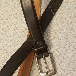 Brown mens leather belt, barely worn, 36
